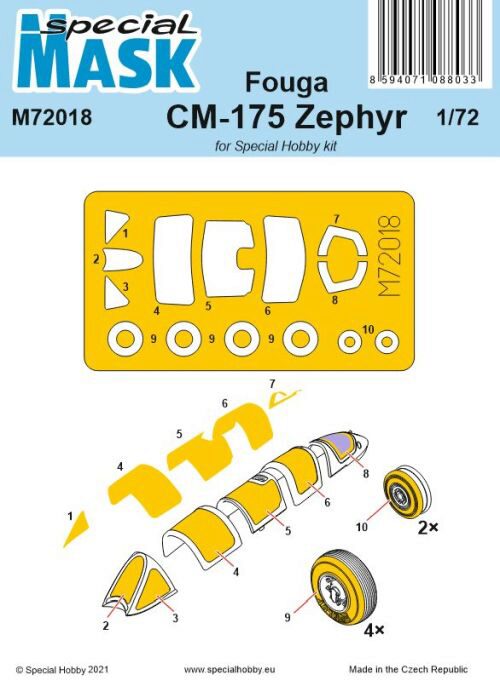 Special Hobby M72018 Fouga CM-175 Zephyr Mask