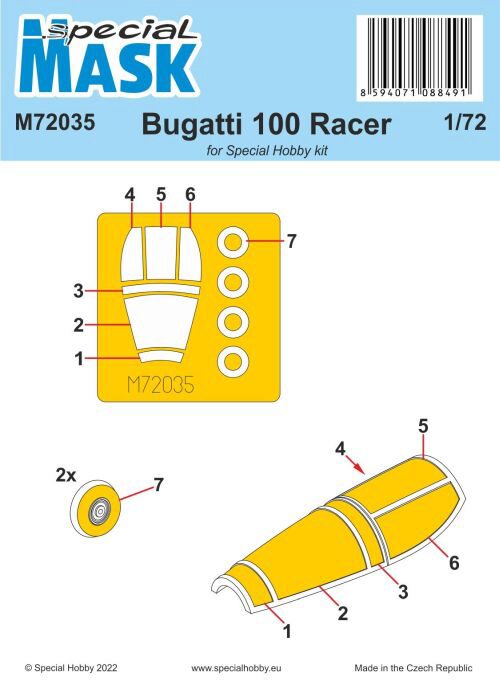 Special Hobby M72035 Bugatti 100 MASK