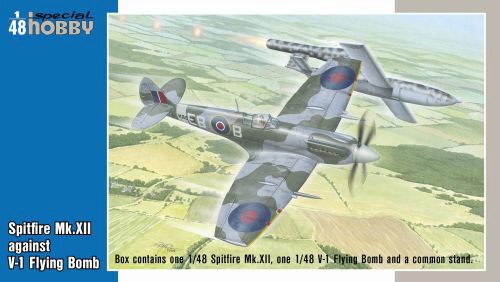 Special Hobby SH48192 Spitfire Mk.XII against V-1 Flying Bomb