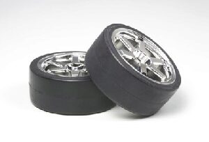 Tamiya 53960 Drift Tire/Mesh Wheel 6-spoke (2)