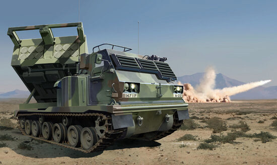 Trumpeter 01049 M270/A1 Multiple Launch Rocket System-US