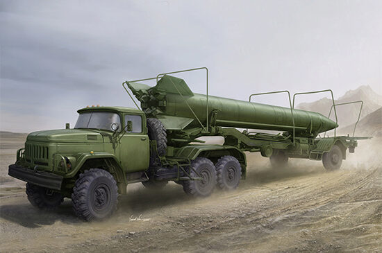 Trumpeter 01081 Soviet Zil-131V tow 2T3M1 Trailer with 8K14 Missile
