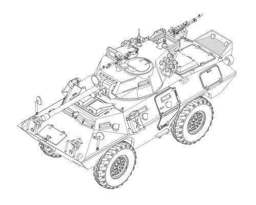 Trumpeter 07442 LAV-150 APC 90mm Mecar Gun