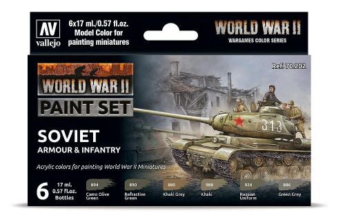 Vallejo 70202 Farb-Set, Sowjetische Panzerung und Infanterie, WWII