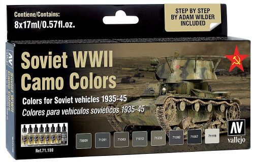 Vallejo 71188 Farb-Set, Sowjetische Tarnung WWII