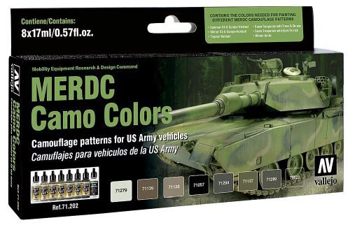 Vallejo 71202 Farb-Set, US Army MERDC Tarnung