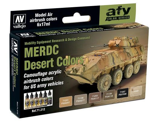 Vallejo 71212 Farb-Set, MERDC Wüstentarnung US Armee, 6 x 17 ml
