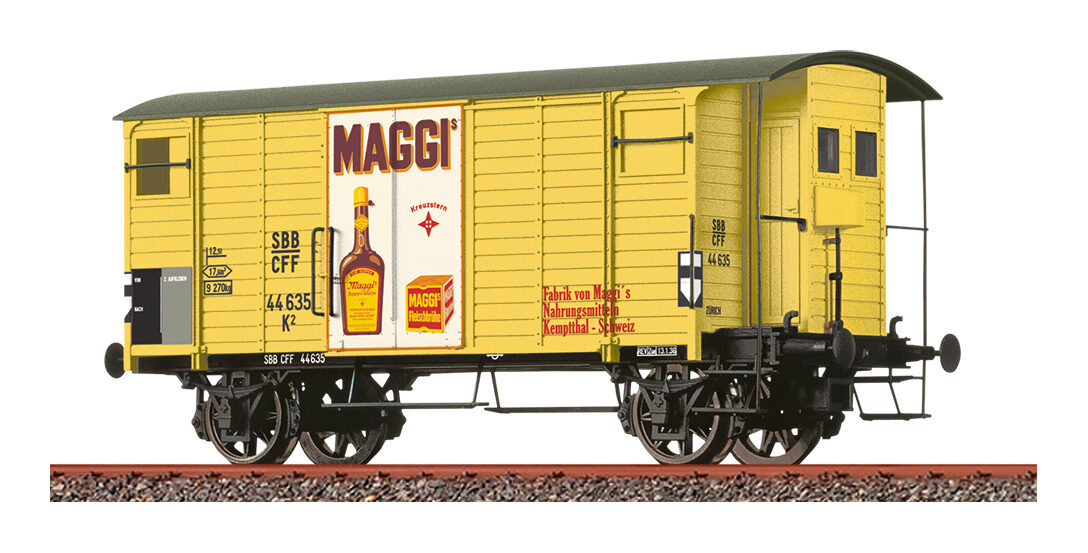Brawa 47895 H0 Gedeckter Güterwagen K2 "Maggi®" SBB
