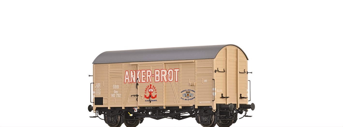Brawa 47988 H0 Gedeckter Güterwagen Gms "Anker Brot" ÖBB