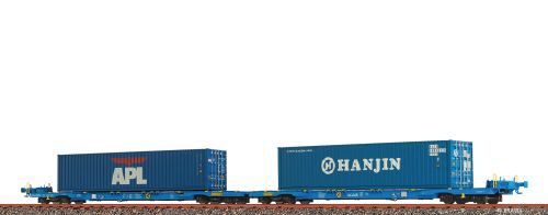Brawa 48110 H0 Containerwagen Sffggmrrss36 "APL / HANJIN" AAE