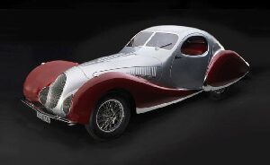 CMC M-165 Talbot-Lago Coupé T150 C-SS Figoni & Falaschi "Teardrop", 1937-39 silver / red Limited Edition 1,500 pcs.