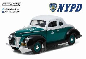 Greenlight 12972 1940 Ford Deluxe Coupe NYPD