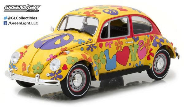 Greenlight 13509 Volkswagen Beetle 1967, Hippie Peace & Love