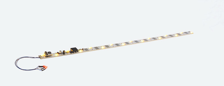 ESU 50703 Innenbeleuchtungs-Set mit Schlusslicht, 380mm, 32 LEDs, „Weiss / Gelb“, PowerPack, Spur 0, G, I