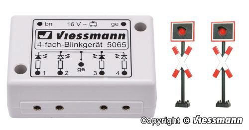 Viessmann 5060 H0 Andreaskreuze mit Blinkelektronik, 2 Stück
