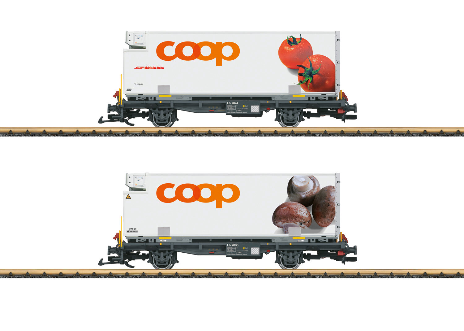 LGB 45888 RhB Containerwagen Set COOP  2tlg