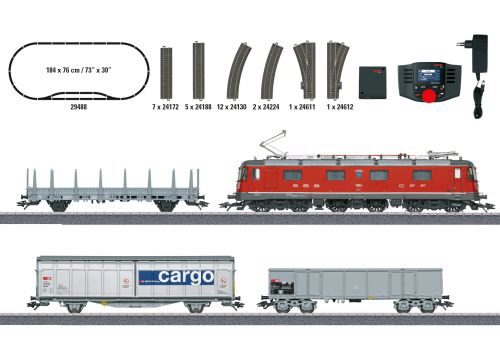 Märklin 29488 Digital-Startpackung Schweizer Güterzug mit Re 620