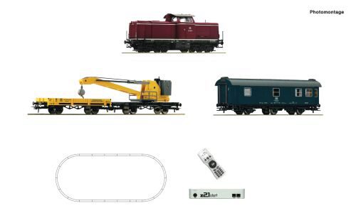 Roco 5110004 z21 start Digitalset: Diesellokomotive BR 211 mit Kranzug, DB