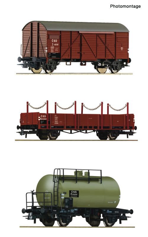 Roco 76018 CSD 3er Set Güterzug CSD          