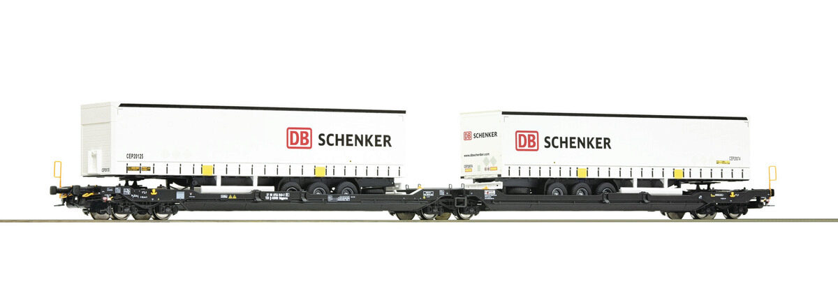 Roco 77390 Kombiverkehr Doppeltaschen-Gelenkwagen T3000e + DB Schenker Trailer