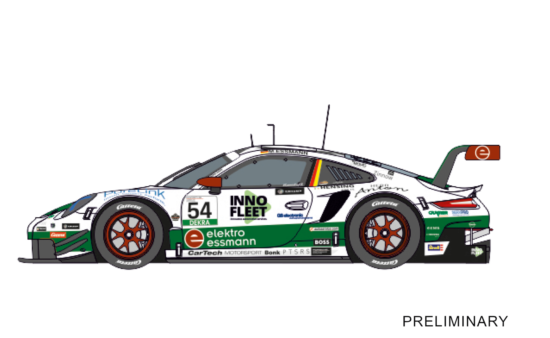 Carrera 32042 Porsche 911 RSR "CarTech Motorsport Bonk, Michael Essmann, No.54"