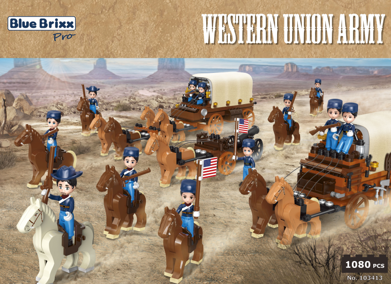 BlueBrixx 103413 Western Union Army  1080 Teile