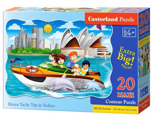 Castorland C-02375-1 Motor Yacht Trip in Sydney,Puzzle 20Teil maxi