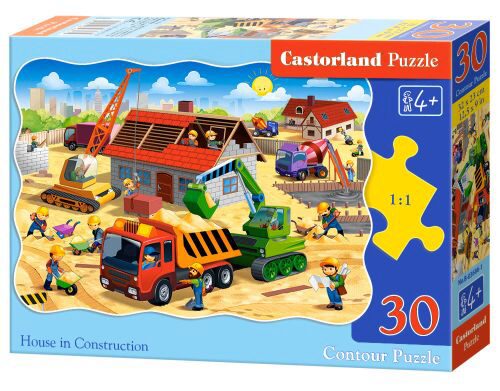 Castorland B-03686-1 House in Construction,Puzzle 30 Teile