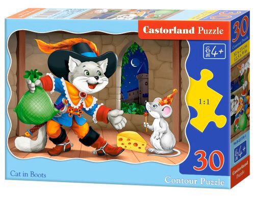 Castorland B-03730-1 Cat in Boots, Puzzle 30 Teile
