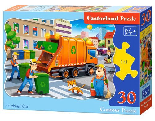 Castorland B-03778-1 Garbage Car, Puzzle 30 Teile