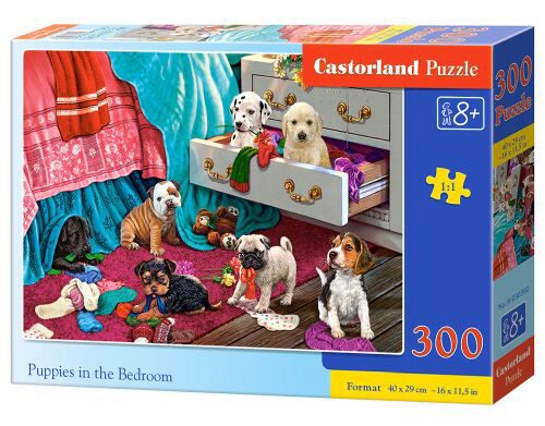 Castorland B-030392 Puppies in the Bedroom, Puzzle 300 Teile