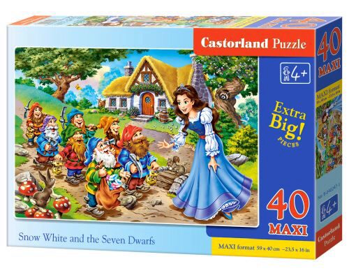 Castorland B-040247-1 Snow White and the Seven Dwaefs,Puzzle 40 Teile maxi