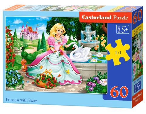 Castorland B-066056 Princess with Swan, Puzzle 60 Teile