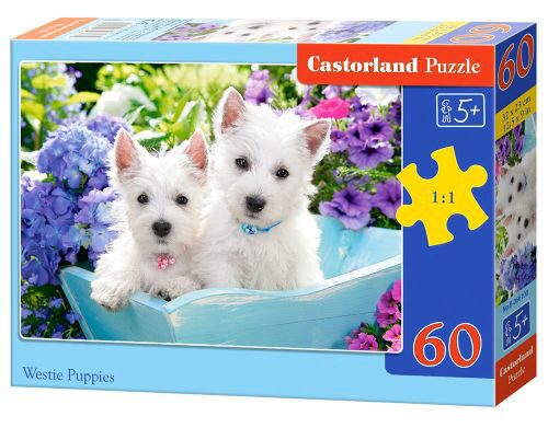 Castorland B-066100 Westie Puppies, Puzzle 60 Teile