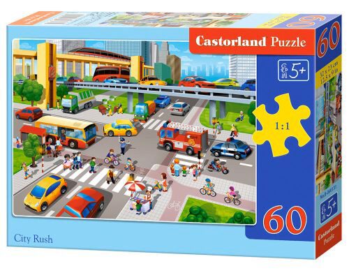 Castorland B-066131 City Rush, Puzzle 60 Teile