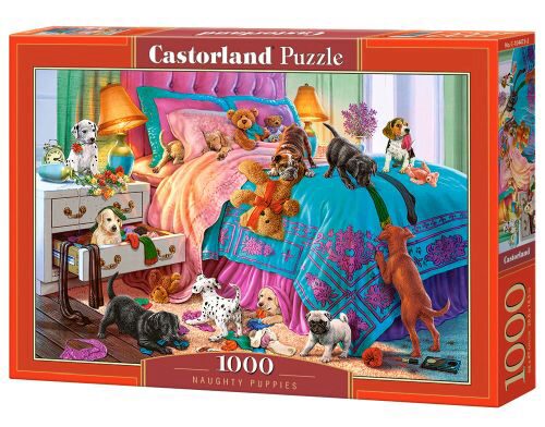 Castorland C-104475-2 Naughty Puppies, Puzzle 1000 Teile