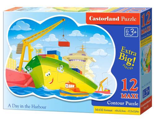 Castorland B-120130 A Day in the the Harbour,Puzzle 12 Teile maxi