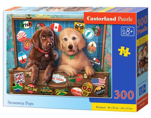 Castorland B-030422 Stowaway Pups, Puzzle 300 Teile