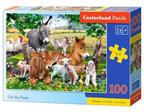Castorland B-111138 On the Farm, Puzzle 100 Teile