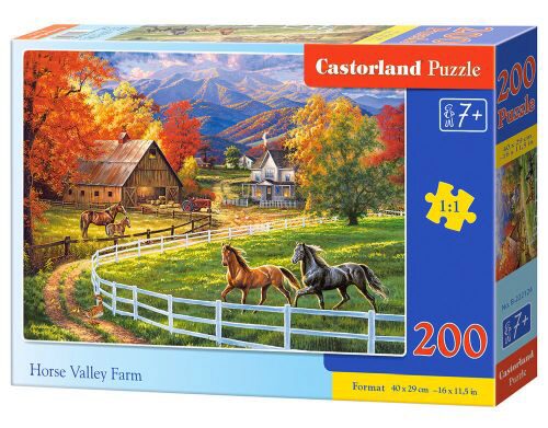 Castorland B-222124 Horse Valley Farm, Puzzle 200 Teile