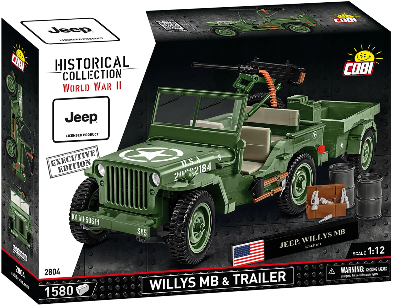 Cobi 2804 1:12 Jeep Willys MB / 1510 pcs.