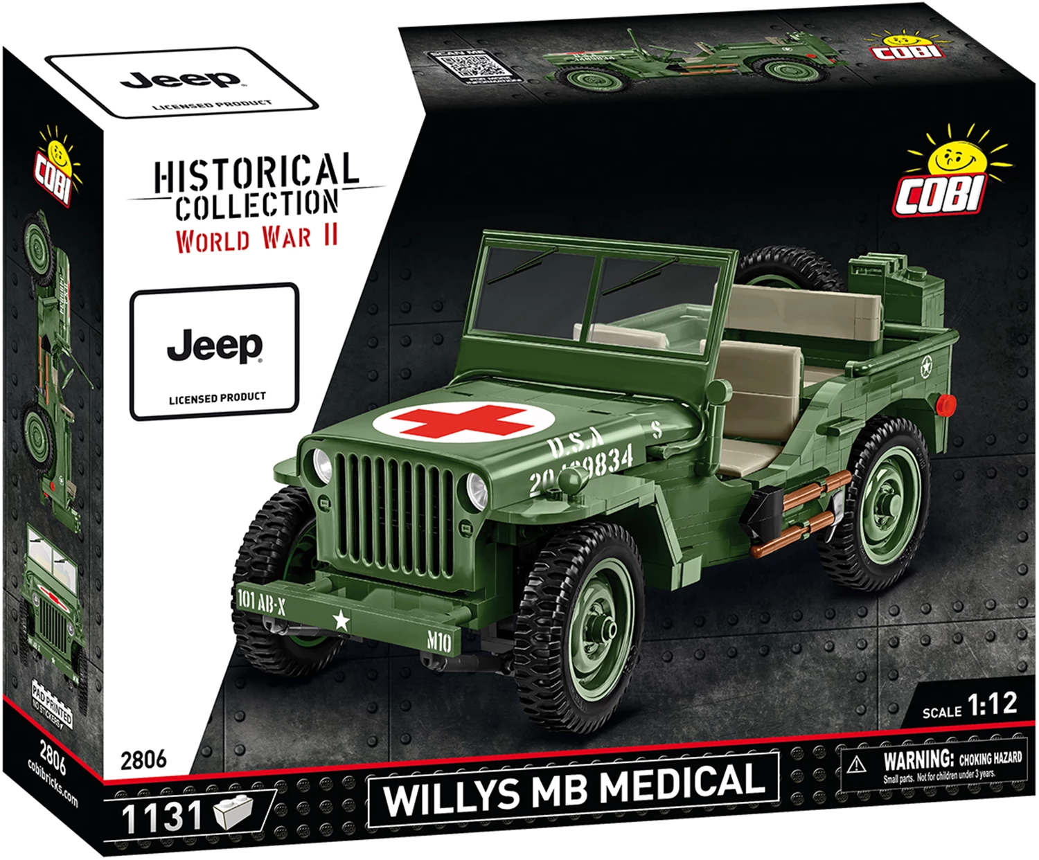 Cobi 2806 1:12 Willys MB Medical/1131 pcs