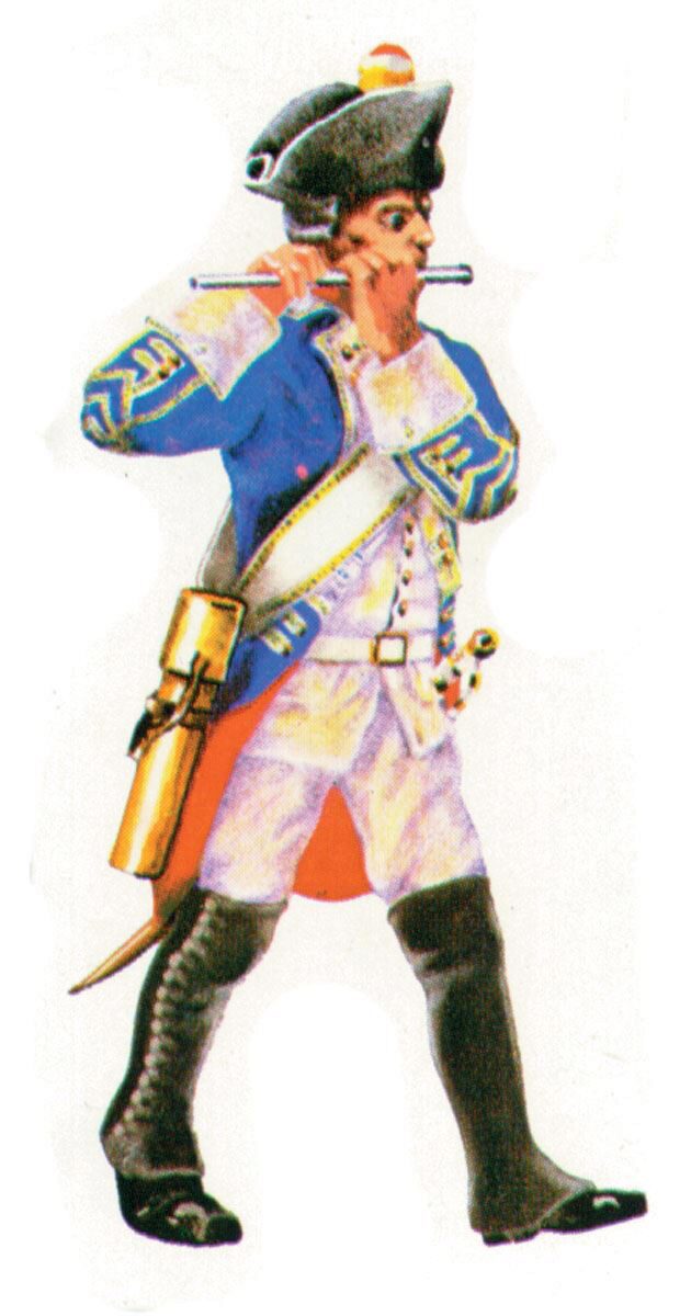 Prince August 407 Zinngiessform Prussian Musketier-Pfeifer. Vorgehend Preußen 18. Jh.