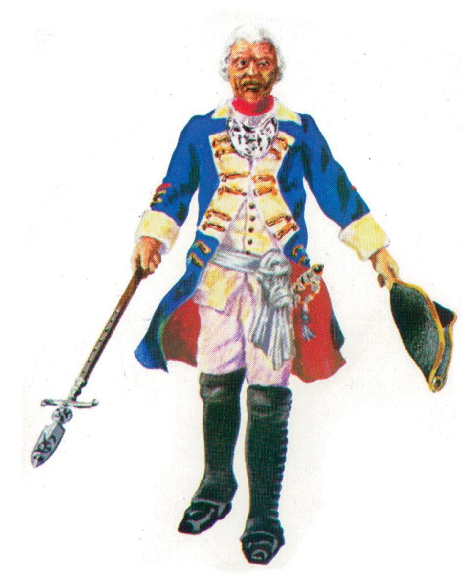 Prince August 410 Zinngiessform Prussian Infanterie-Offizier  Preußen 18. Jh.
