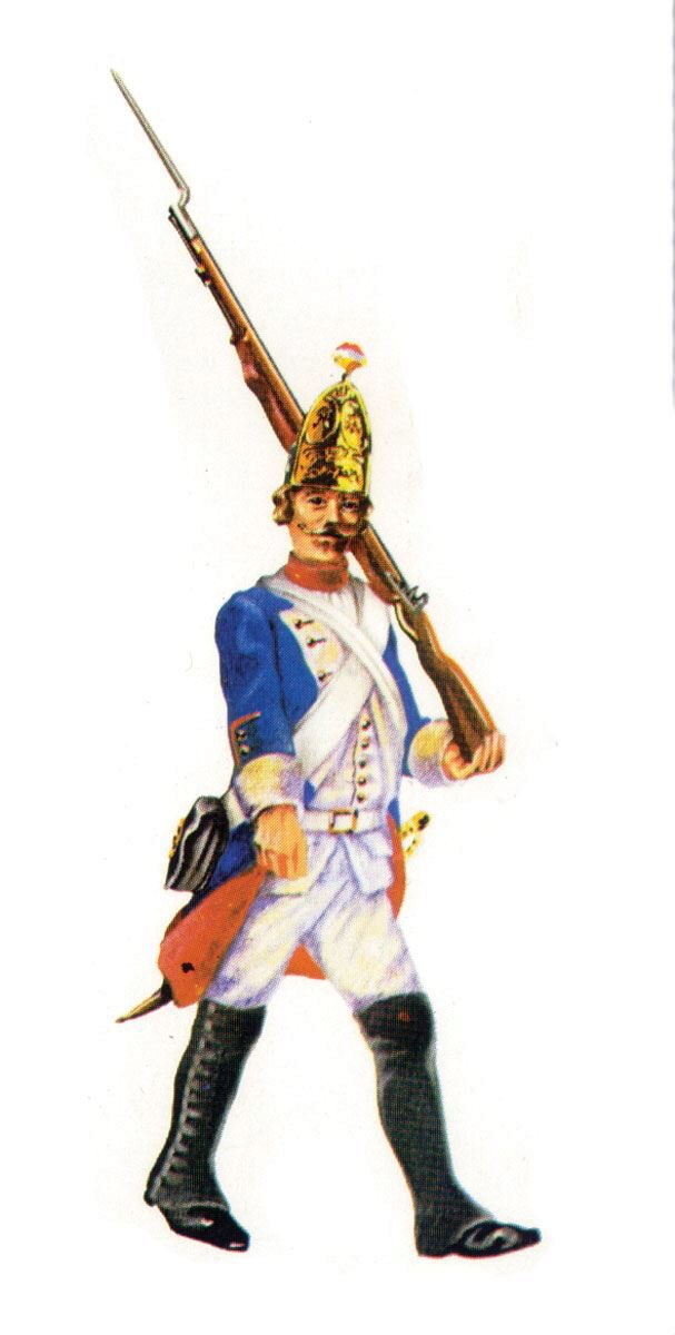 Prince August 411 Zinngiessform Prussian Grenadier. marschierend  Preußen 18. Jh.