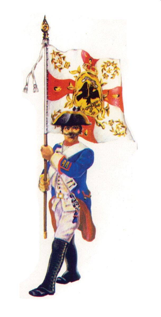 Prince August 412 Zinngiessform Prussian Musketier-Fahnenträger  Preußen 18. Jh.