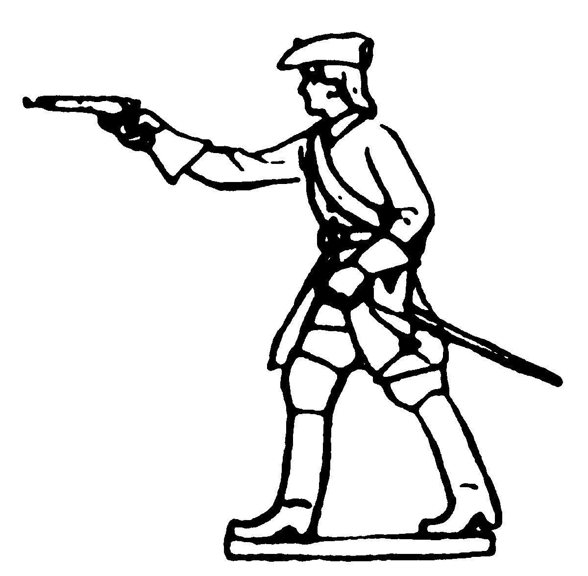 Prince August 46 Zinngiessform 18. Jh.Soldat mit Pistole