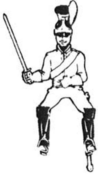 Prince August 509 Zinngiessform Napoleon Krieg Leibgarde, Mann, Aufsitzer, ohne Pferd England 18. Jh.