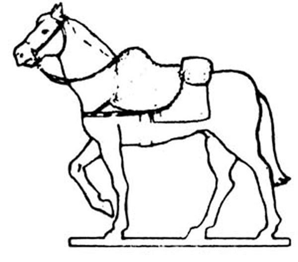 Prince August 512 Zinngiessform Napoleon Krieg, Pferd im Halt England 18. Jh.