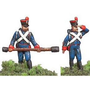Prince August 519 Zinngiessform Napoleon Krieg 2 Artilleristen, Im Einsatz. Frankreich  18. Jh.